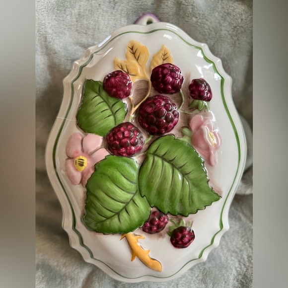 Vintage Franklin Mint Le Cordon Bleu RASPBERRIES‎ Wall Decor Jello Mold 1986 - Picture 1 of 3